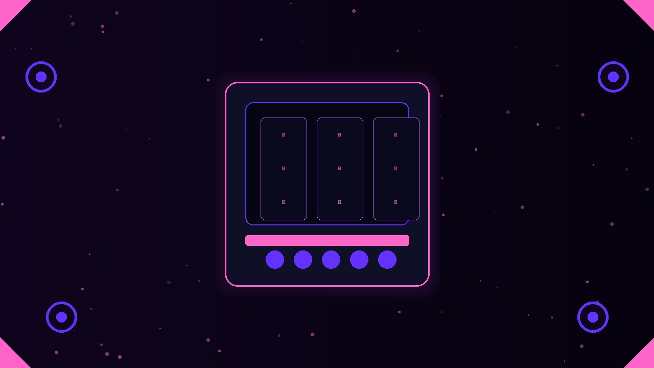 بانر رئيسي لعالم السلوتس - ماكينة سلوتس ذهبية مضاءة في الخلفية المظلمة الفاخرة